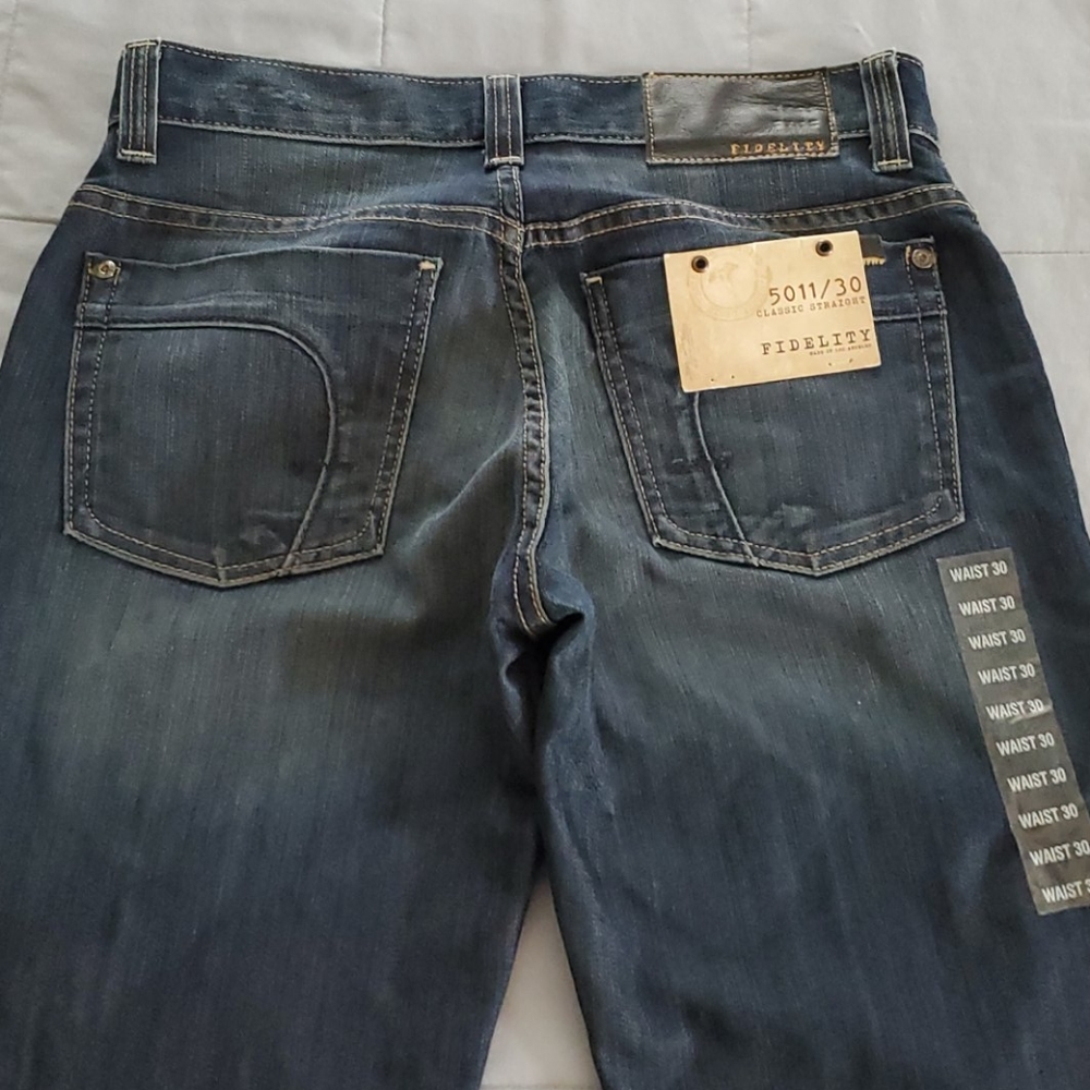 NWTS FIDELITY RELAX FIT DENIM JEANS. 30X34 - Picture 6 of 8